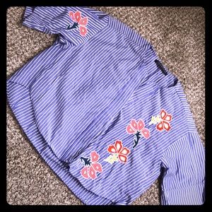 Zara flower embodiment wide cut shirt